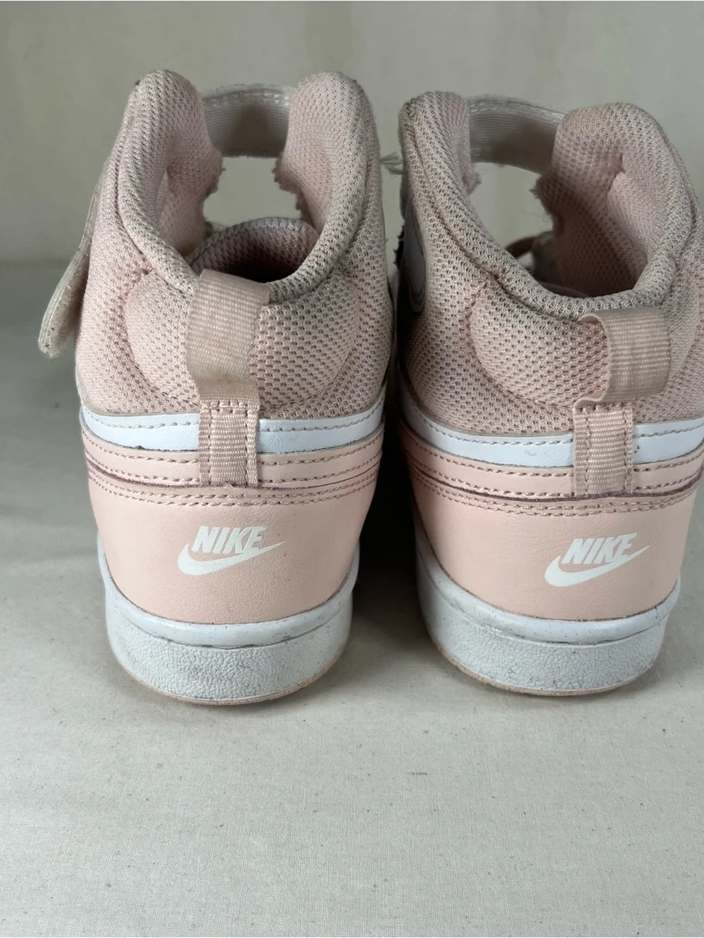 Nike Kids High-Top Sneakers in Pink and White